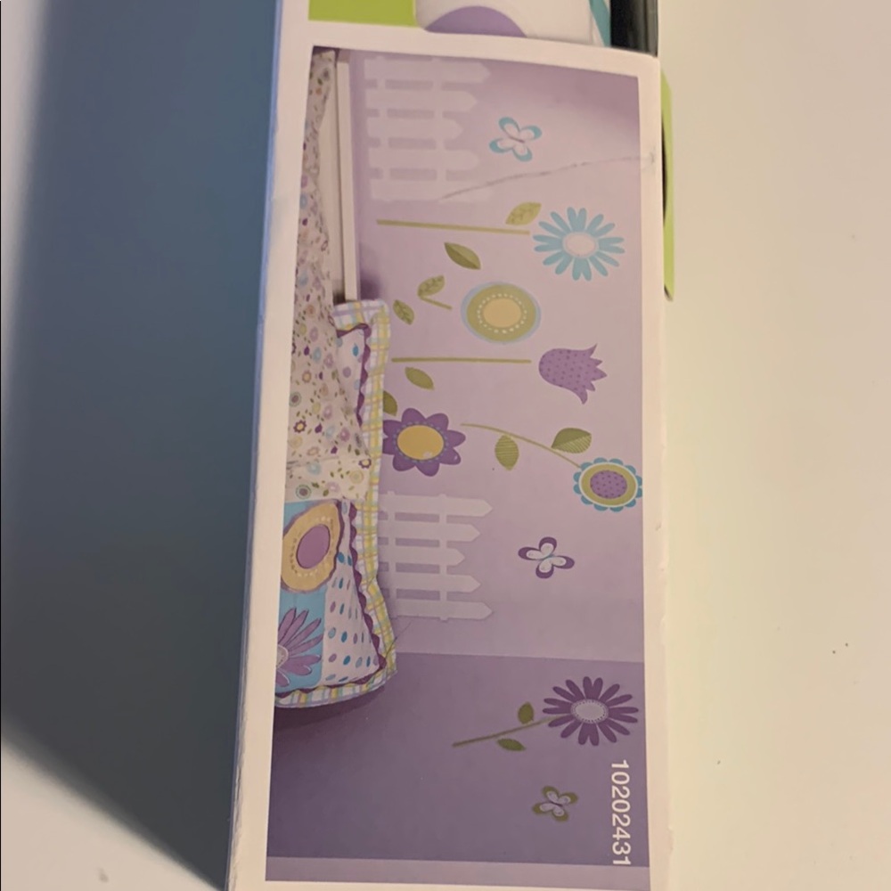 Floral Wall Decals in Purple, Green and Blue